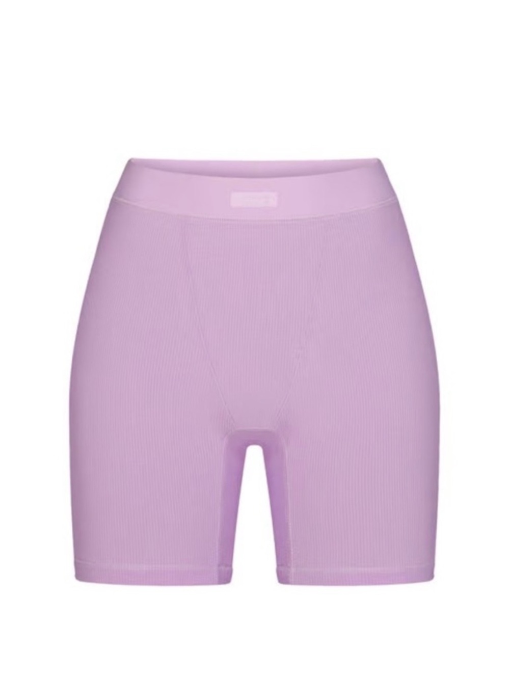 SKIMS Light Lavender Women’s Ribbed Stretch Shorts - Picture 2 of 4